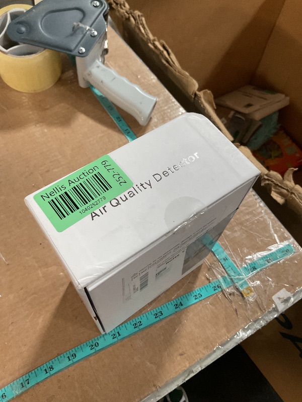Photo 1 of (PARTS) (does NOT charge unless plug is held in tightly manually) 16 in 1 Air Quality Monitor Indoor 7" Display 9 AQI+7 AQI Alerts Air Quality Meter for CO2, TVOC, PM2.5 PM1.0 PM10, HCHO, Temperature Humidity AQI & Time, Air Detector Air Quality Tester fo