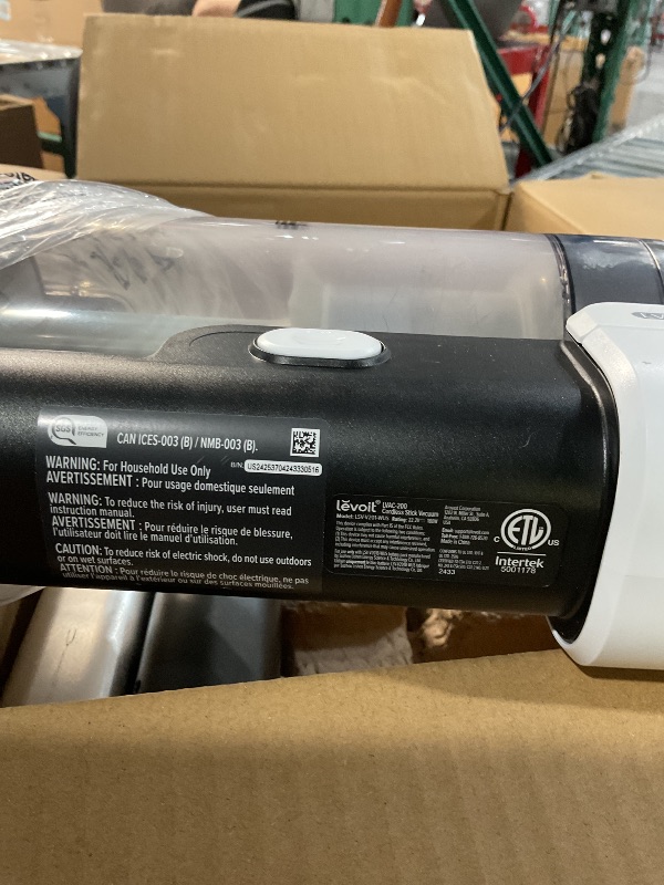 Photo 1 of (Used)LEVOIT Cordless Vacuum Cleaner, Stick Vac with Tangle-Resistant Design, Up to 50 Minutes, Powerful Suction, Rechargeable, Lightweight, and Versatile for Carpet, Hard Floor, Pet Hair, LVAC-200