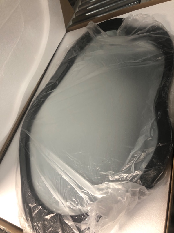 Photo 1 of ***DAMAGED - FRAME BROKEN - SEE PICTURES***
42"x 28" Irregular Wall Mirror, Wood Black Framed Wall Mirror, Asymmetrical Wall Wavy Mirror for Living Room Bedroom Entryway Bathroom Modern Decorative Cloud Mirror Hanging Hooks