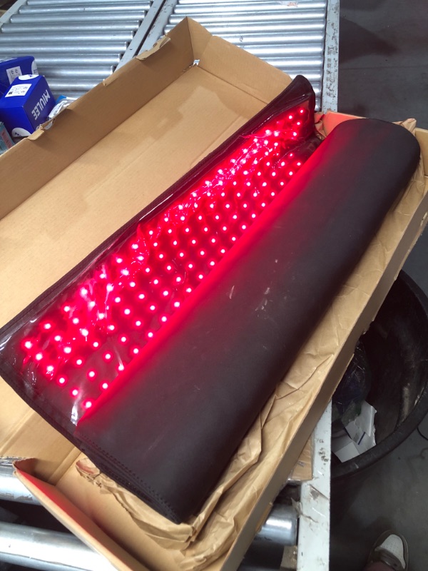 Photo 1 of (USED/FAIR) (POWER TESTED) Red Light Therapy Mat for Body: 1280pcs LEDs 71''×31'' Large Infrared Red Light Therapy Pad 660nm&850nm for Full Body Pain Relief, Body Relax, Energy Recovery, Joint Repair, Improved Sleep