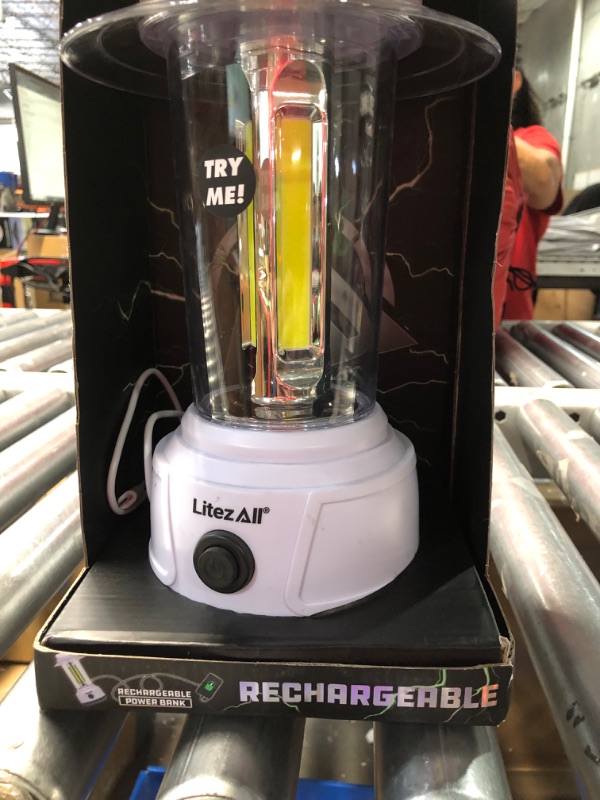 Photo 1 of (MISSING CHARGER) LitezAll 24877 3500 Lumen Rechargeable Lantern