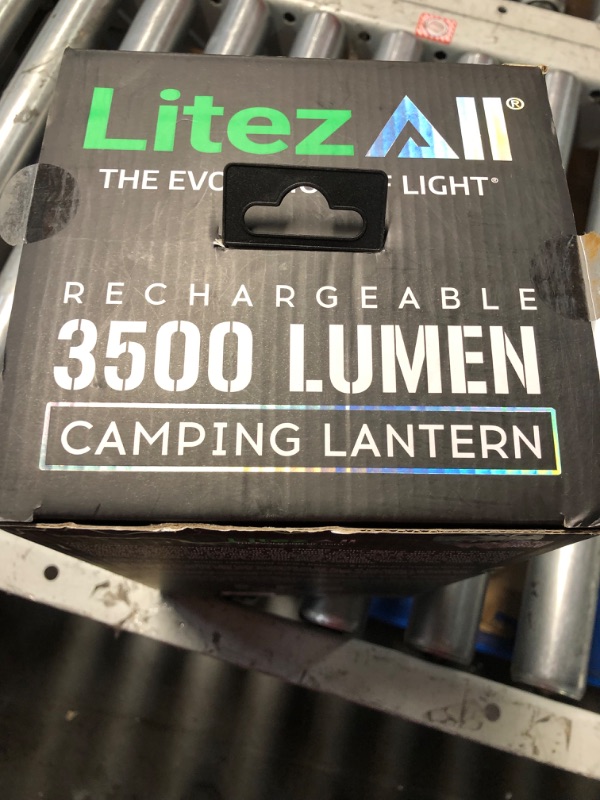 Photo 1 of (MISSING CHARGER) LitezAll 24877 3500 Lumen Rechargeable Lantern
