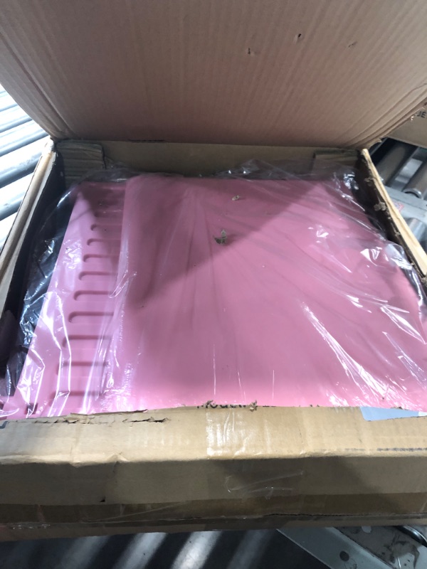 Photo 1 of ***SEE NOTES*** Folding Utility Cart for Housewife & Parents: Expandable Rolling Cart with Wheels, Pink Storage Organizer for Home, Easter Gifts & Shopping