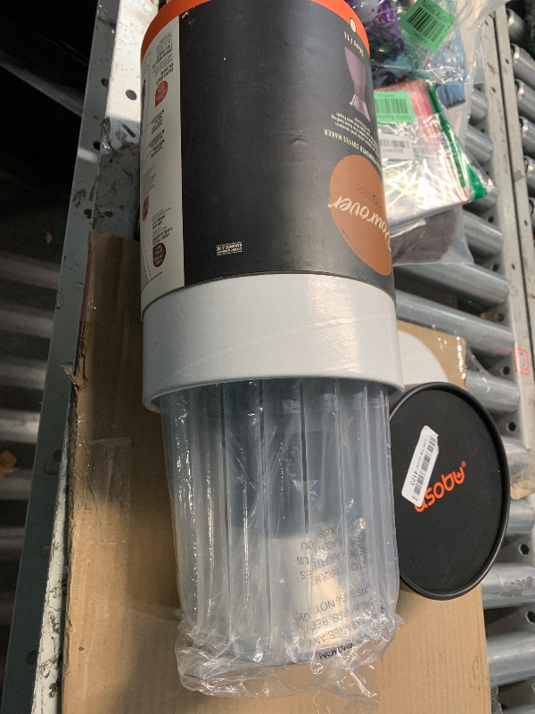 Photo 1 of (MISSING LID) asobu Insulated Pour Over Coffee Maker (32 oz.) Double-Wall Vacuum, Stainless-Steel Filter and Take on the Go Carafe (Smoke)