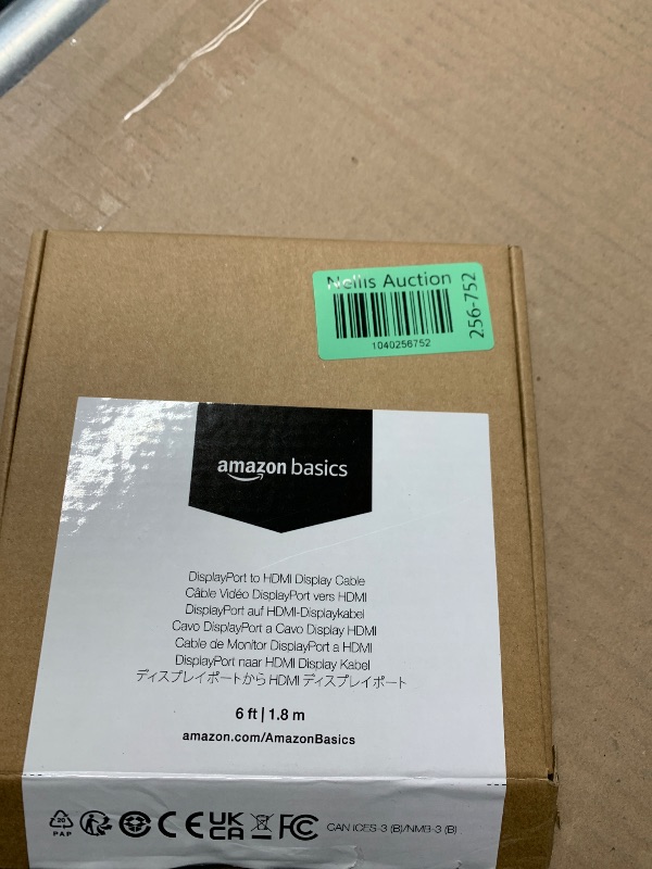 Photo 1 of Amazon Basics DisplayPort to HDMI Cable, Uni-Directional, 4K@30Hz, 1920x1200, 1080p, 6 ft, Black
