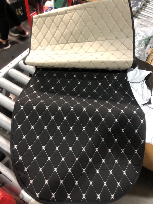 Photo 1 of (only one)(no pair) CAR PASS Linen Car Seat Cover  Front, Anti-Slip Cotton Seat Cushion for Women,Rhombus Stitch Sideless 