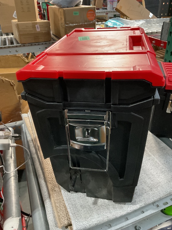Photo 1 of (See all images)CRAFTSMAN 19-in. 3-in-1 Rolling Tool Box with Wheels, Red, Plastic, Lockable (CMST18614)