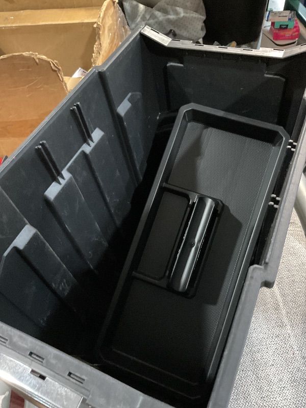 Photo 1 of (See all images)CRAFTSMAN 19-in. 3-in-1 Rolling Tool Box with Wheels, Red, Plastic, Lockable (CMST18614)