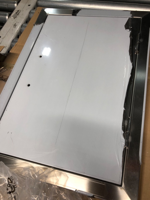 Photo 1 of (used)(damaged)(see images) BBQ Future Stainless Steel Outdoor Kitchen Door 14W x 20H Inch, Cabinets Vertical Single Access Doors for Grilling Station 