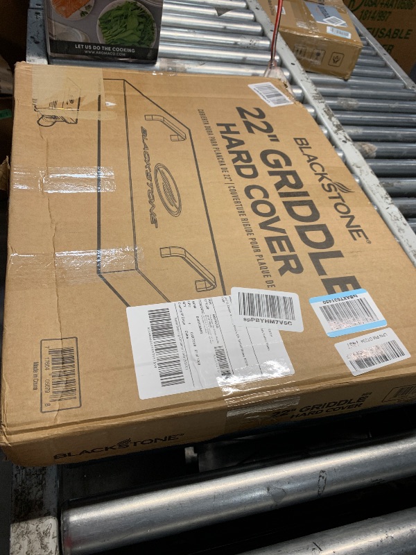 Photo 1 of ***(MISSING PARTS)***
Blackstone 5079 Hard Cover Top Lid with Handle for 22" Griddle - Lightweight & Durable Storage Hood Cover - Powder Coated Steel - Flat Top Griddle Accessories Water Resistant Premium Model, Black