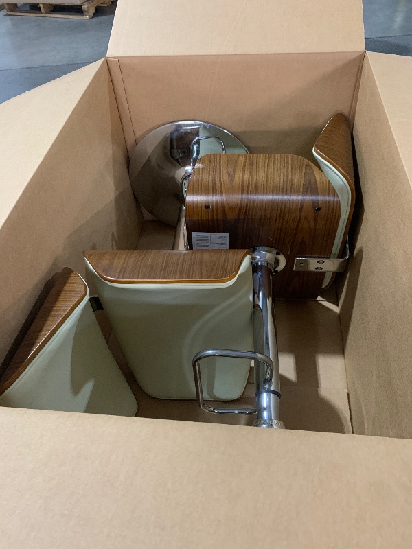 Photo 1 of Glitzhome Adjustable Bar Stool Set of 2 Swivel Mid-Century Modern PU Leather Counter Dining Chairs with Back, Begin