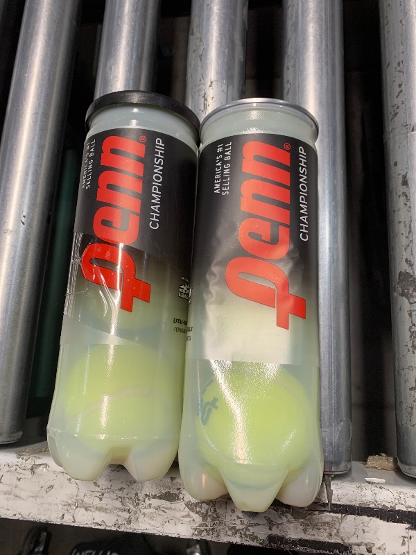 Photo 1 of (See all images) Penn Championship Tennis Balls - Extra Duty Felt Pressurized Tennis Balls - 2 Cans, 6 Balls