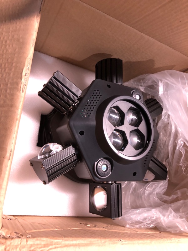 Photo 1 of Moving Head DJ Lights 6 Arms Party Lights 150w RGBW 4in1 LED DJ Stage Lights Moving Head Disco Light DMX512 & Sound Activated Rotating Light Starlight for Wedding Live House KTV Bar & Club