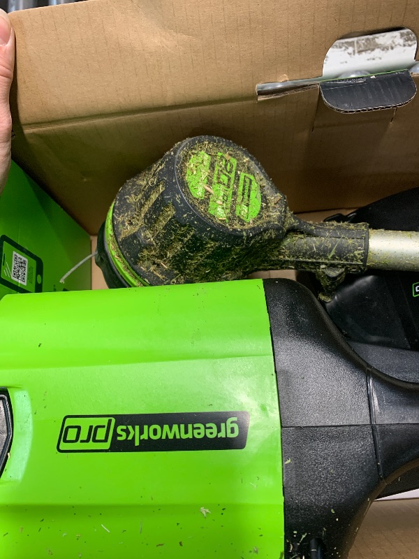 Photo 1 of (heavily used item) Greenworks PRO 16-Inch 80V Cordless String Trimmer, Battery Not Included ST80L00, Multicolor