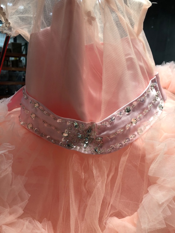 Photo 1 of (see all images) Stunning V-Back Luxury Pageant Tulle Ball Gowns for Girls Year Old Pink ,Size 10-12