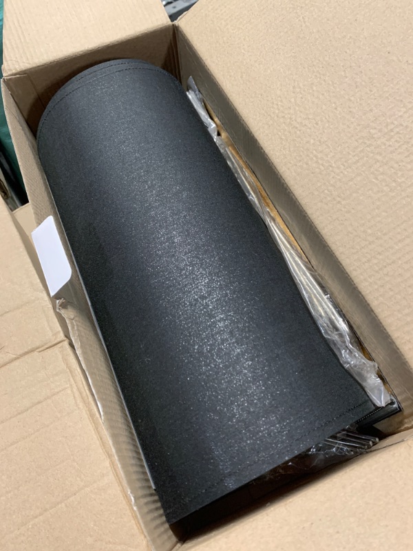 Photo 1 of **Prev used***
Wellmet 16"x16"x12" Assembly Required Lampshade for Table Lamp, Bedside Lamp, Floor Lamp, Fabric Drum Lampshade Classic Modern Style, Spider Fitter, Black Gold