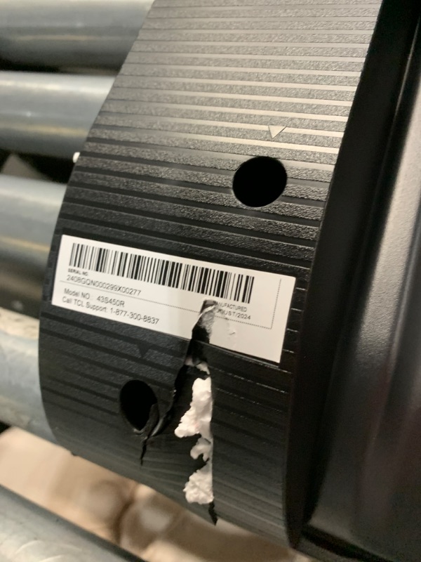 Photo 1 of ***DAMAGED - SEE COMMENTS***
TCL 43-Inch Class S4 4K LED Smart TV with Roku TV (43S450R, 2023 Model), Dolby Vision, HDR, Dolby Atmos, Works with Alexa, Google Assistant and Apple HomeKit Compatibility, Streaming UHD Television
