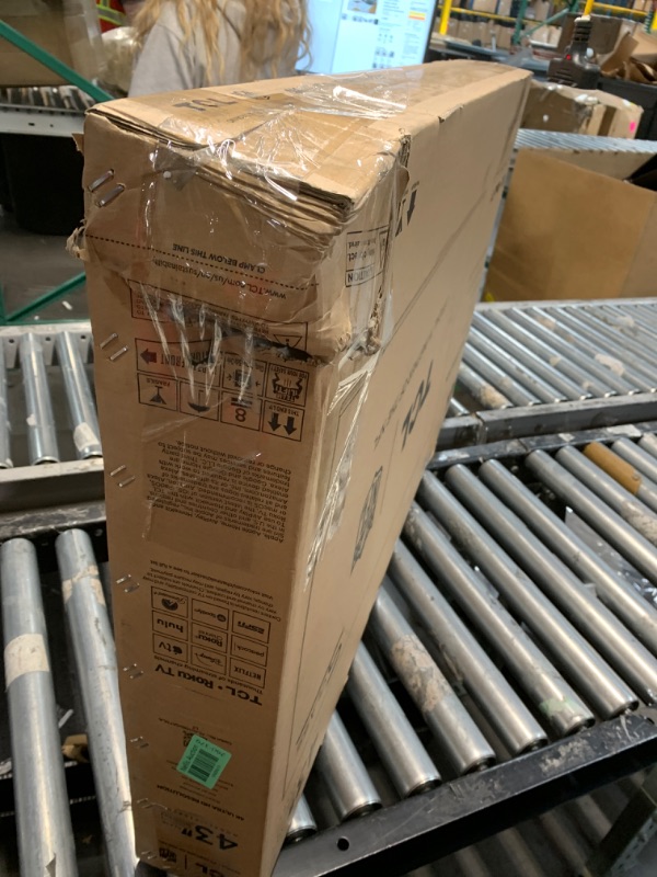 Photo 1 of ***DAMAGED - SEE COMMENTS***
TCL 43-Inch Class S4 4K LED Smart TV with Roku TV (43S450R, 2023 Model), Dolby Vision, HDR, Dolby Atmos, Works with Alexa, Google Assistant and Apple HomeKit Compatibility, Streaming UHD Television