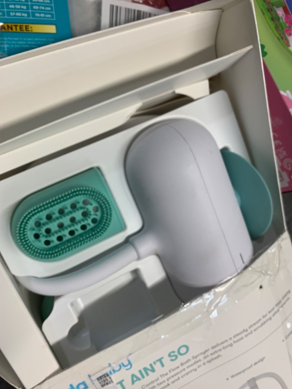 Photo 1 of (USED/FAIR) Frida Baby Control The Flow Bathtub Sprayer Attachment for Baby Bathtub, Shower Head with Scalp Massager, Control Waterflow with 2 Pressure Modes