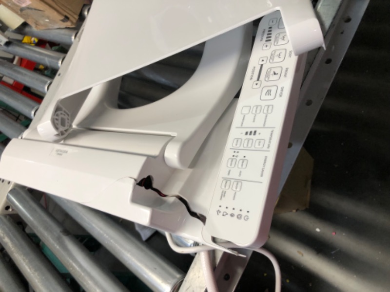 Photo 1 of ***PARTS ONLY - MAJOR DAMAGE - SEE COMMENTS***
TOTO SW3074#01 WASHLET C2 Electronic Bidet Toilet Seat with PREMIST and EWATER+ Wand Cleaning, Elongated, Cotton White