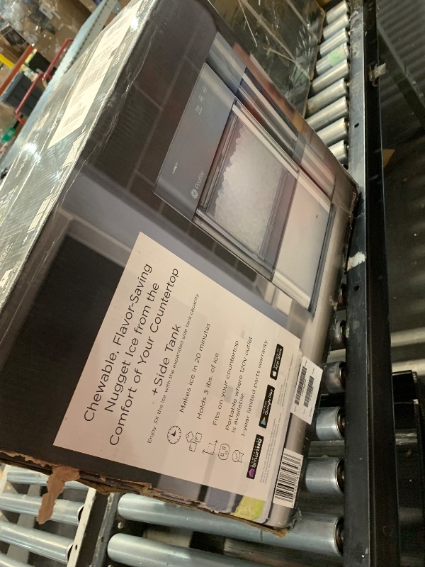 Photo 1 of ***FINAL SALE/PARTS ONLY ITEM***GE Profile Opal 2.0 with 0.75 Gallon Tank, Chewable Crunchable Countertop Nugget Ice Maker, Scoop included, 38 lbs in 24 hours, Pellet Ice Machine with WiFi & Smart Connected, Stainless Steel