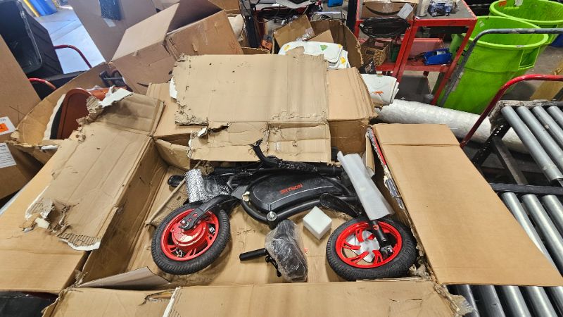 Photo 1 of ***PARTS ONLY MISSING HARDWARE***Jetson Bolt Electric Bike, Foot Pegs, Easy-Folding, Built-In Carrying Handle, Twist Throttle, Cruise Control, Up To 15.5 MPH, Range Up To 15 Miles, Ages 13+, Black, JBOLT-BLK