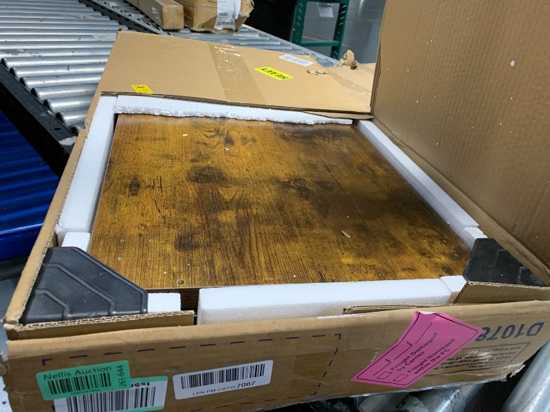 Photo 1 of DEVAISE 3 Drawer Mobile File Cabinet, Wood Lateral Filing Cabinet, Printer Stand with Open Shelves for Home Office, Rustic Brown