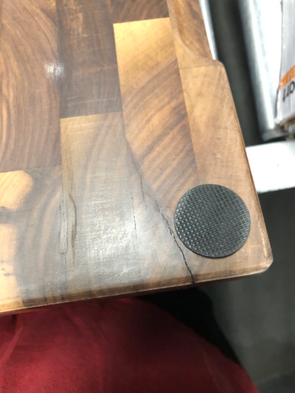 Photo 1 of ***DAMAGED - CRACKED - SEE PICTURES***
American Black Walnut Cutting Board (ExtraThick 1.7"), Premium Quality & Professional Butcher Block. Heavy Duty End Grain Wood Chopping Board (Oil bottle & Plate included)