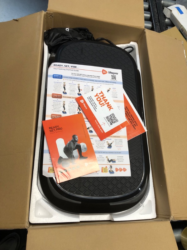 Photo 1 of ***NOT FUNCTIONAL - SEE COMMENTS***
LifePro Vibration Plate Exercise Machine - Whole Body Workout Vibration Fitness Platform w/ Loop Bands - Home Training Equipment for Weight Loss & Toning (Black)