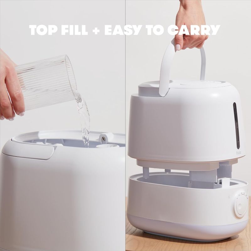 Photo 1 of (MISSING POWER CORD) (UNTESTED) Frida Baby 3-in-1 XL Top Fill Humidifier for Bedroom, Allergy Relief, 6L Tank Cool Mist Humidifier for Large Rooms + Diffuser, Nightlight, Auto Shut-Off, Quiet, Carry Handle, Essential Oil Diffuser