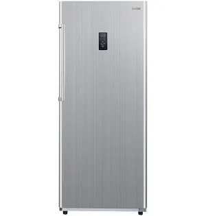 Photo 1 of ***TRUCK/TRAILER PICKUP ONLY***STOCK PHOTO FOR REFERENCE ONLY**
(used) (minor damage) 14 cu. ft. Frost Free Upright Convertible Freezer/Refrigerator in Stainless Steel


