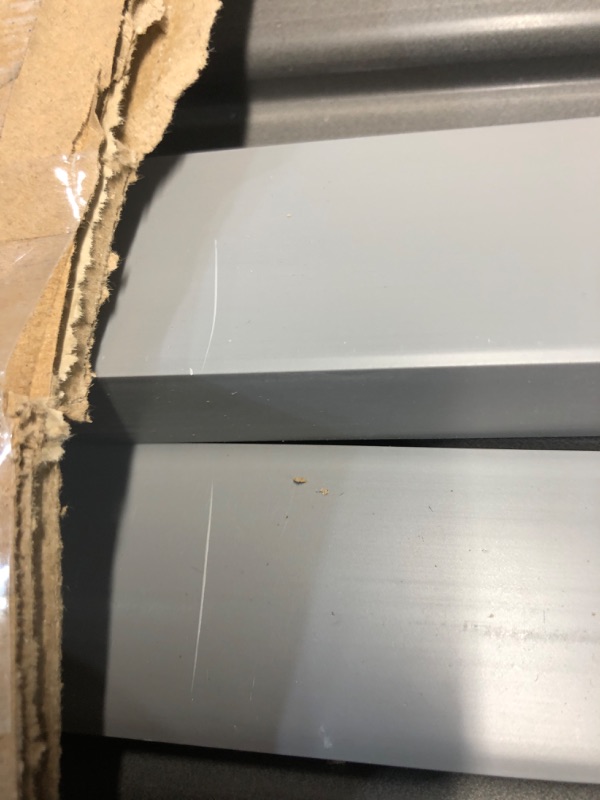 Photo 1 of Neoaider Slatwall Panel 8 FT x 4 FT, Interlocking Slat Wall Paneling Garage Wall Organizer, Wall Mounted PVC Slat Wall Panels, Suitable for Garage Wall Storage, Slatwall Board, Shelves - Grey