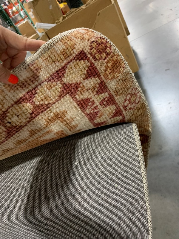 Photo 1 of *USED*Loloi II Layla Collection, LAY-16 Natural/Spice 7'-6" x 9'-6" .13" Thick, Area Rug, Soft, Durable, Vintage Inspired, Distressed, Low Pile, Non-Shedding, Easy Clean, Printed, Living Room Rug