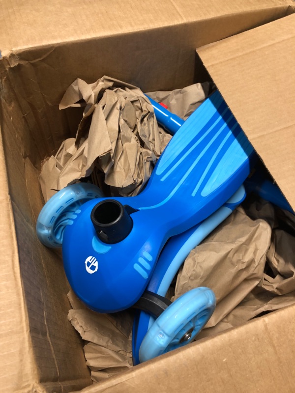 Photo 1 of ***parts only***Gotrax KS3 Kids Kick Scooter, LED Lighted Wheels, Adjustable Height Handlebars and Removable Seat, Lean-to-Steer & Widen Anti-Slip Deck, 3 Wheel Scooter for Kids Ages 2-8 and up to 100 Lbs (Blue)