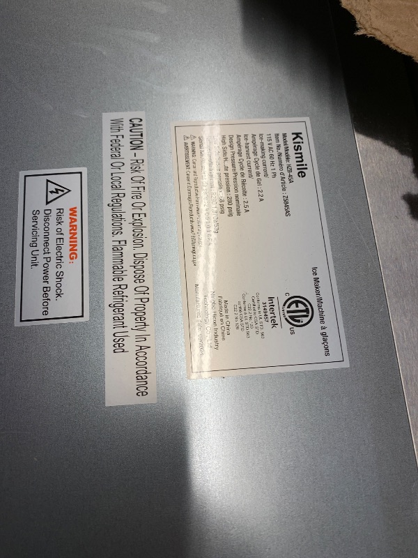 Photo 1 of (dent on the botttom backsit)
Commercial Ice Maker Machine, 90lbs/24H Ice Maker Machine with 33LBS Storage Bin, Stainless Steel Freestanding Ice Machine, Tap Water & Top Loading Under Counter ice Machine for Restaurant