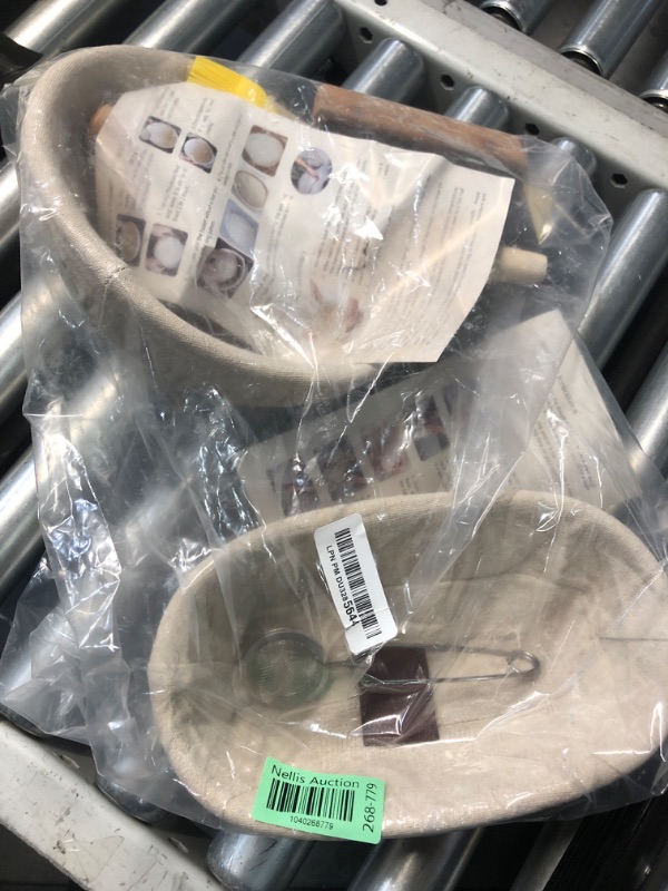 Photo 1 of BAVIFY Banneton Bread Proofing Basket Set, 9" Round & 10" Oval Banneton Baskets, Sourdough Bread Baking Supplies with Bread Lame, Sling, Dough Whisk, Complete Sourdough Starter Kit, Beige