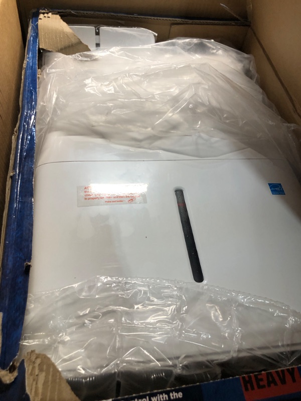 Photo 1 of (PARTS) (NOT FULLY FUNCTIONAL) Midea 4,500 Sq. Ft.Dehumidifier for Basement, Energy Star Certified, With Reusable Air Filter 50 Pint - Ideal For Basements, Large & Medium Sized Rooms, And Bathrooms (White)