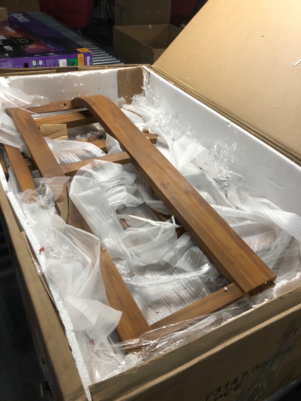 Photo 1 of **PARTIAL SET**MISSING OTHER BOXES**
Christopher Knight Home 317355 Brooklyn Chat Set, Teak + Beige