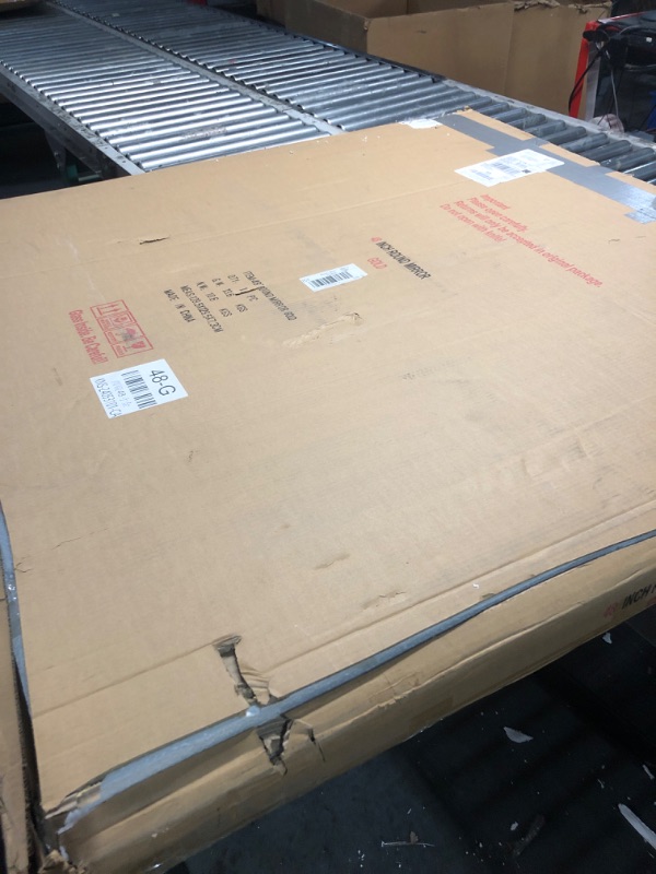 Photo 1 of 48 Inch Round Wall Mirror Gold Metal Framed Mirror Circle Mirror Modern Style HD Vanity Mirror Wall-Mounted Mirror for Entryways, Bathroom or Dorm