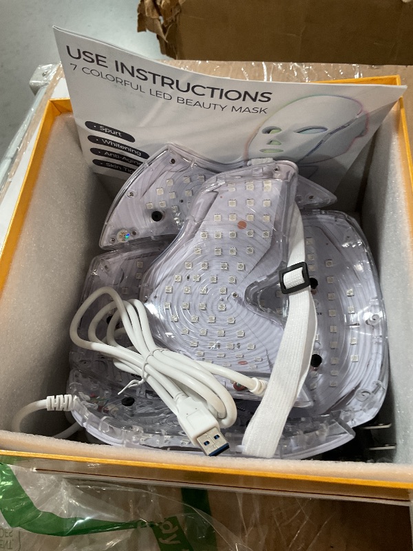 Photo 1 of Red Light Therapy for face, 7 Colors LED Face Mask Light Therapy, Led Face Mask Light Therapy At Home, Blue Red Light Therapy Mask for Face