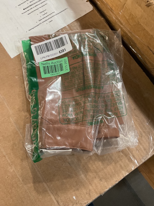 Photo 1 of (BAGGED) MANGOPOP Women Basic High Waisted Mini Short Pencil Bodycon Faux Leather Skirt Size large
