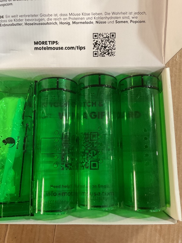 Photo 1 of Motel Mouse Humane No Kill Live Catch and Release Mouse Traps, Reusable with Cleaning Brush - 4 Pack