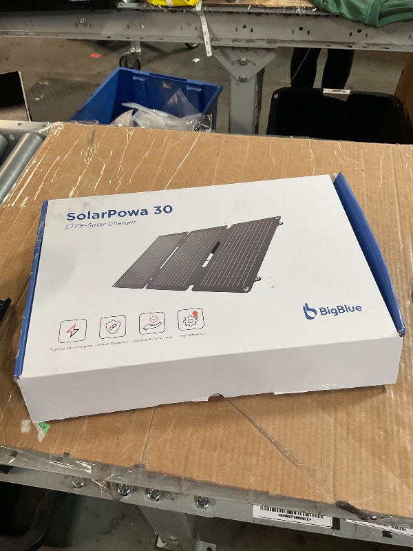 Photo 1 of [Upgraded] BigBlue 30W Solar Panel Charger with Fast Charging USB-A and USB-C, DC Ports, SolarPowa 30 Portable Solar Panel, IP65 Waterproof, Compatible with iPhone, Samsung, iPad, Small Power Station