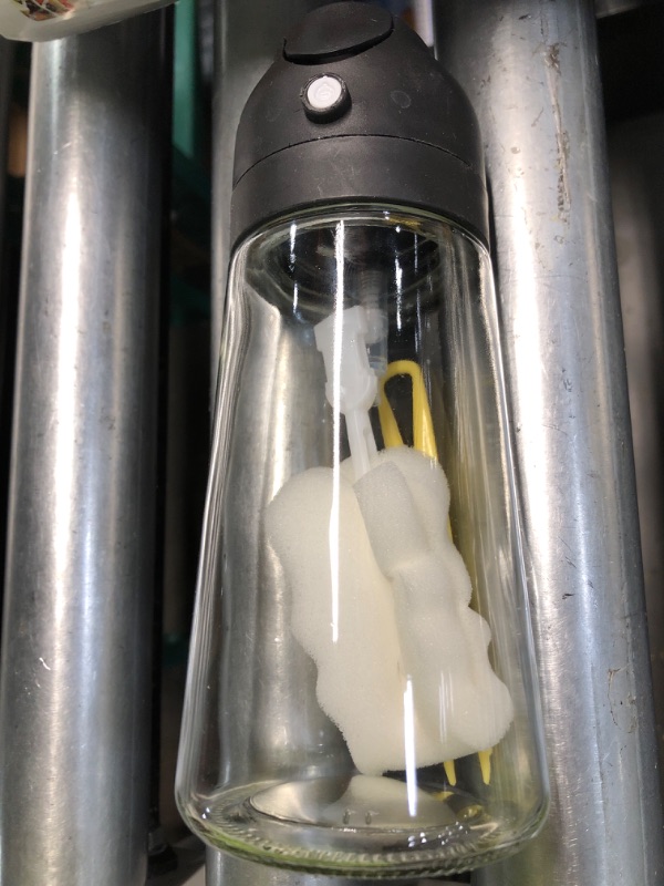 Photo 1 of (missing pieces) PLAPITATE Oil Dispenser for Kitchen, 2 in 1 Olive Oil Sprayer, Olive Oil Dispenser Spray Bottle with Brush