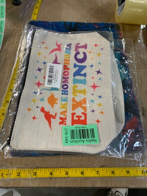 Photo 1 of “Make Homophobia Extinct” Custom Travel Makeup Bag with Your Photo/Text, Personalized Travel Cosmetic Bag with Picture, Birthday gift for Girls Women
