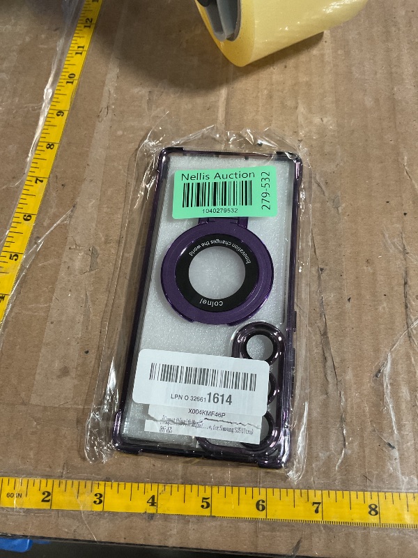Photo 1 of [Compatible with Magsafe ] Kickstand Case for Samsung Galaxy S24 S23 S22 Ultra Plus Note20Ultra [with Camera Lens Protector] Magnetic Holder Millitary Cover (Purple,for Samsung S25 Ultra)
