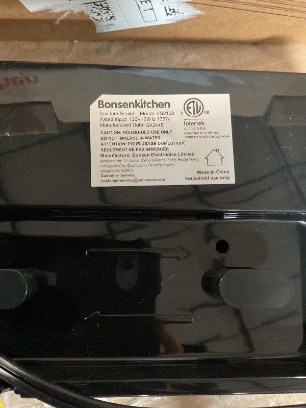 Photo 1 of [Updated 2025] Bonsenkitchen Vacuum Sealer Machine + 40 Vacuum Bags, Fast-Compact/Multi-Functional Food Vacuum Sealer with External Vacuum System, Silver