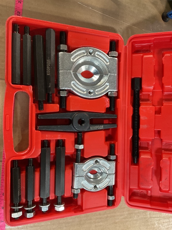 Photo 1 of KOOPOOL Bearing Puller and Splitter Kit, Separator and Puller Set, Pinion Bearing Puller and Wheel Removal Tool, 5 Ton Capacity Bearing Separator with 2’’ and 3’’ Bearing Separator Jaws
