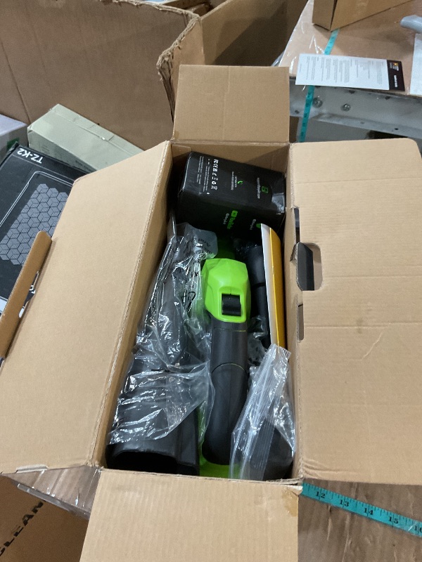 Photo 1 of Anykit Leaf Blower, Cordless Leaf Blower with Battery and Charger, 20V Electric Leaf Blower Cordless, 2 Speed Modes, Handheld Lightweight Blower for Blowing Patio/Driveway (Green)