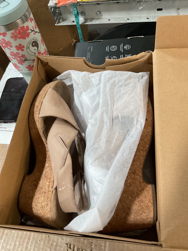 Photo 1 of (See images)Clarks Women's Giselle Dove Wedge Sandal, Sand Nubuck, 7.5